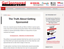 Tablet Screenshot of getsponsoredfast.com